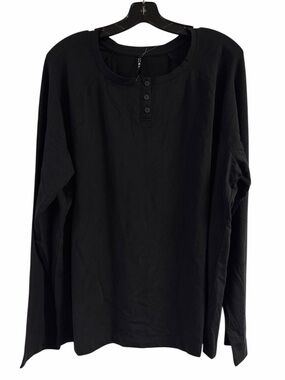 New Men’s Soma Black Henley Pajama Top Super Soft Size XL